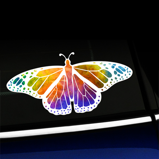 Watercolor Butterfly - Sticker - Full-color Vinyl Sticker Product Page