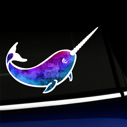 Watercolor Narwhal - Sticker