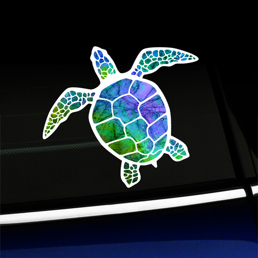 Watercolor Sea Turtle - Sticker - Full-color Vinyl Sticker Product Page