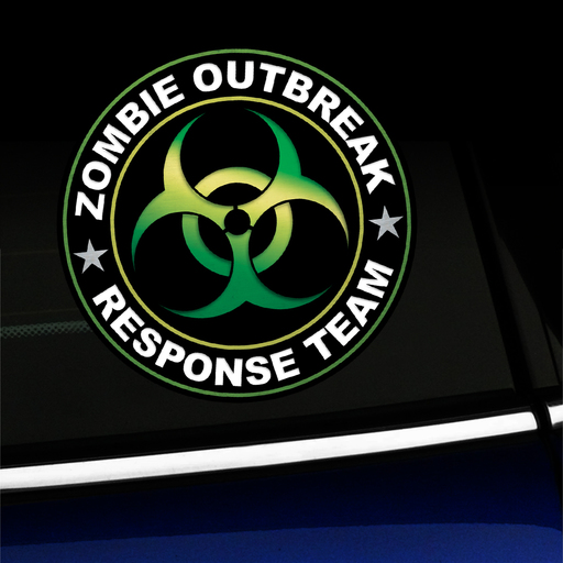 Zombie Outbreak Response Team Full-color Vinyl Sticker Product Page