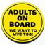 Adults on Board Magnetic Grill Badge in 3D thumbnail