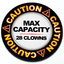 Caution Max Capacity 28 Clowns - Grill Badge for MINI Cooper thumbnail