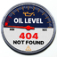A 3D rendition of Artistic Reflection's Oil Level 404 Not Found grill badge. thumbnail