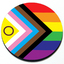 Progress Pride Flag Badge 3D thumbnail