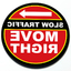 Slow Traffic Move Right Grill Badge 3D Slow Traffic Move Right Grill Badge 3D thumbnail