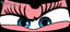 Angry Girl Eyeshade in Pink with Blue Eyes thumbnail