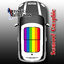 Rainbow Flag Sunroof Graphic for MINI Cooper thumbnail