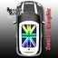 Rainbow Jack Flag Nonwaving Sunroof Graphic for MINI Cooper thumbnail