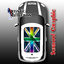 Rainbow Jack Flag Waving Sunroof Graphic for MINI Cooper thumbnail