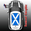 Scotland Flag - Nonwaving - Sunroof Graphic for MINI Cooper thumbnail