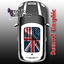Combined US Flag and UJ Flag Sunroof Graphic installed on a MINI thumbnail