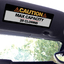 Visor sticker for MINI Coopers that says Caution Max Capacity 28 Clowns thumbnail
