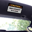 Visor sticker for MINI Coopers that says Caution Max Capacity 28 Clowns thumbnail