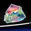 I Hate People Sticker with watercolor forest scene thumbnail