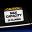Caution Max Capacity 28 Clowns Full-color Vinyl Sticker thumbnail