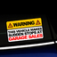 Warning - This vehicle makes sudden stops at garage sales - Funny Sticker thumbnail